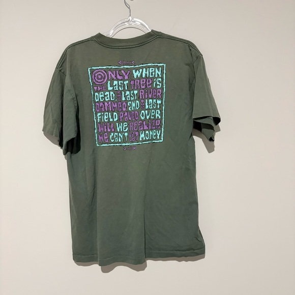 alore Tops - Alore vtg WHEN THE LAST TREE IS DEAD WE REALIZE WE CAN’T EAT MONEY T-Shirt large